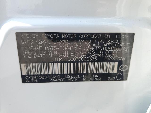 2023 LEXUS IS 500 F S JTHAP1D20P5002635