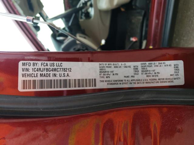 2021 JEEP GRAND CHER - 1C4RJFBG4MC778212
