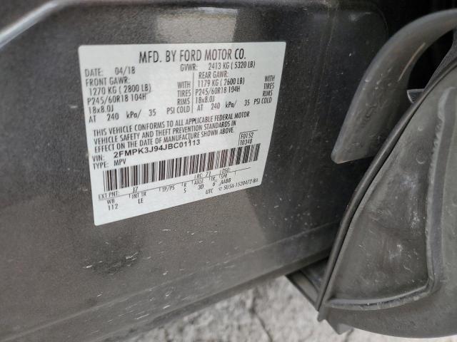 2018 FORD EDGE SEL - 2FMPK3J94JBC01113