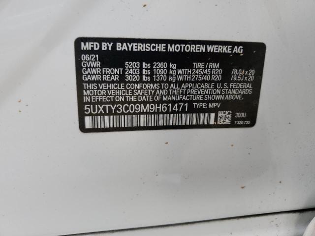 VIN 5UXTY3C09M9H61471 2021 BMW X3, Sdrive30I no.13