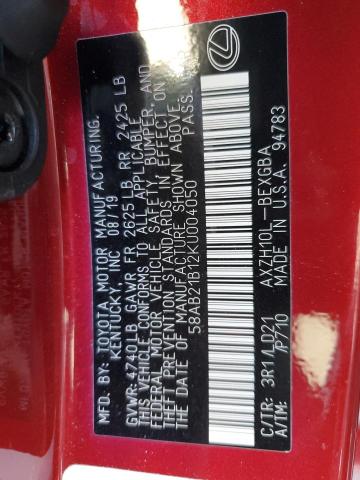 2019 LEXUS ES 300H - 58AB21B12KU004050