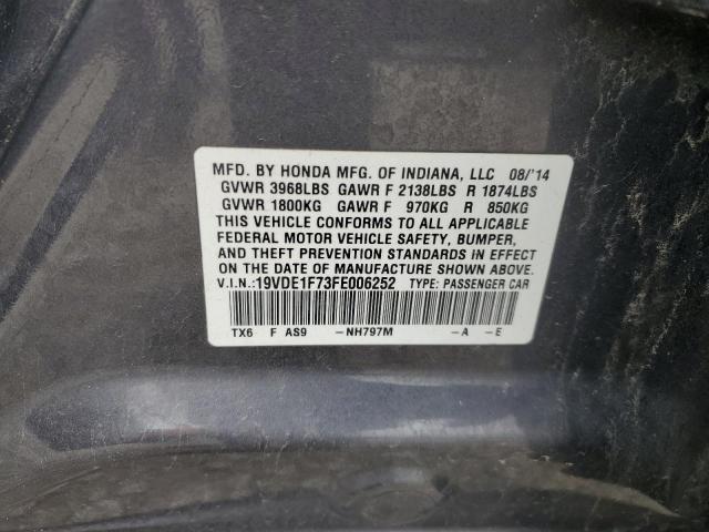 2015 ACURA ILX 20 TEC 19VDE1F73FE006252