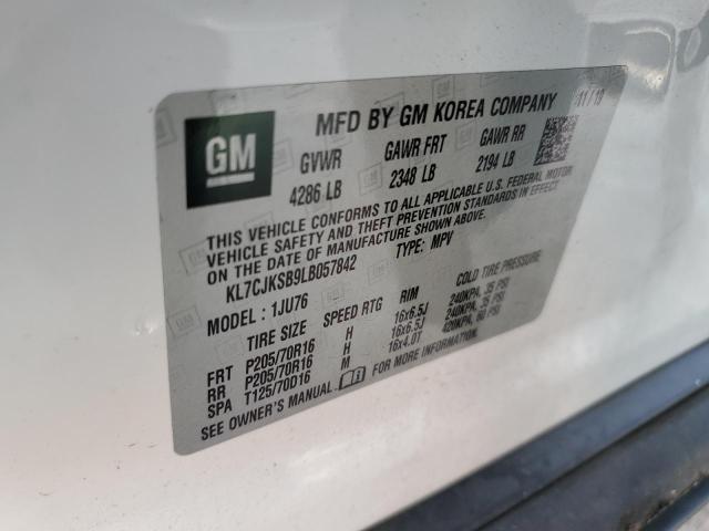 2020 CHEVROLET TRAX LS - KL7CJKSB9LB057842