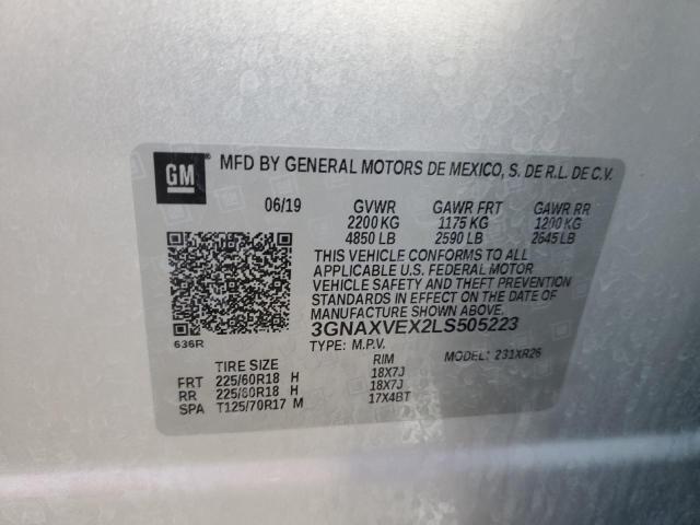 2020 CHEVROLET EQUINOX LT - 3GNAXVEX2LS505223