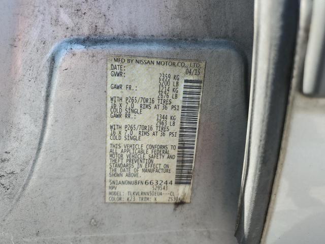 2015 NISSAN XTERRA X 5N1AN0NU8FN663244
