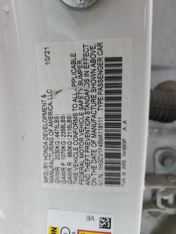 VIN 1HGCV1F45MA118111 2021 HONDA ACCORD no.13