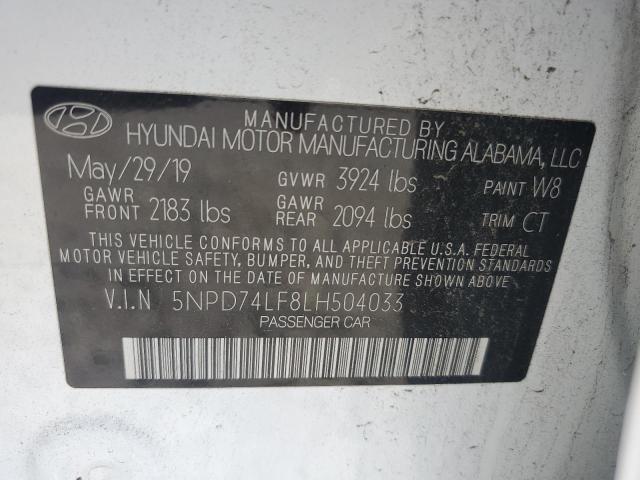 2020 HYUNDAI ELANTRA SE - 5NPD74LF8LH504033