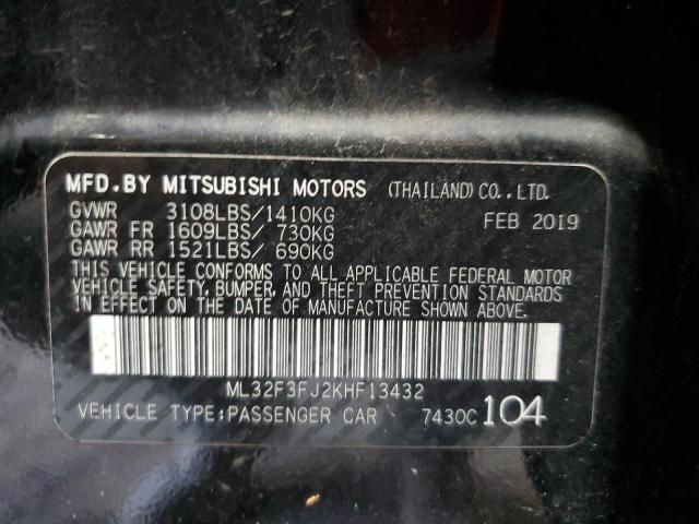 2019 MITSUBISHI MIRAGE G4 - ML32F3FJ2KHF13432