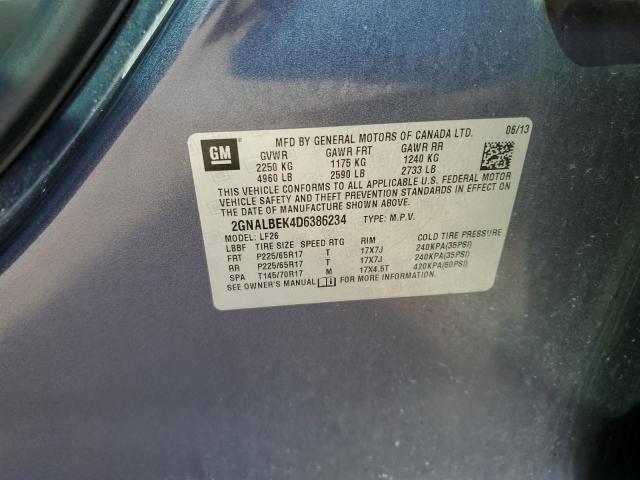 2013 CHEVROLET EQUINOX LS 2GNALBEK4D6386234  69103224