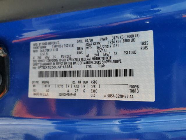 2020 FORD F150 SUPER - 1FTEX1E58LKF12254