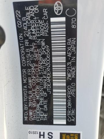 2022 TOYOTA COROLLA LE - JTDEAMDEXN3006569