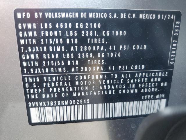 2024 VOLKSWAGEN TAOS SE - 3VVVX7B2XRM052949