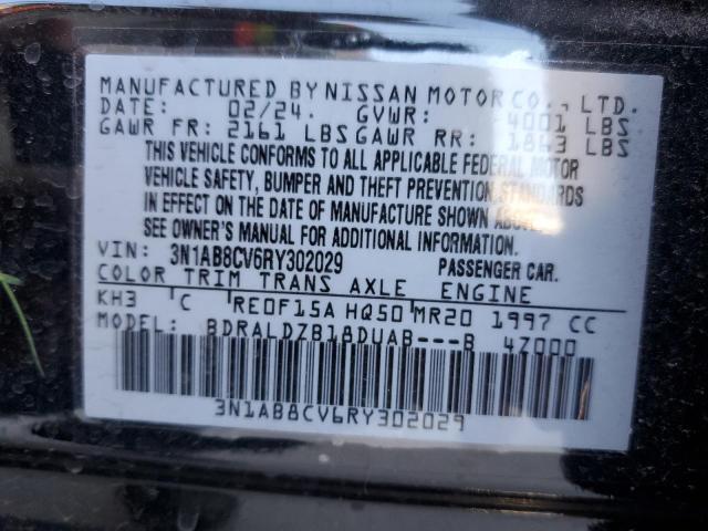 VIN 3N1AB8CV6RY302029 2024 Nissan Sentra, SV no.12