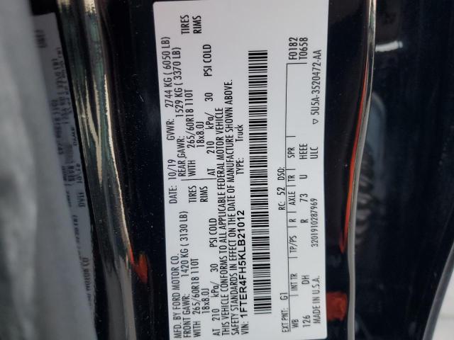 2019 FORD RANGER XL - 1FTER4FH5KLB21012