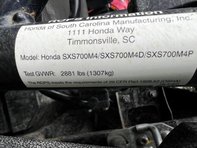 2017 HONDA SXS700 M4 1HFVE0203H4300131
