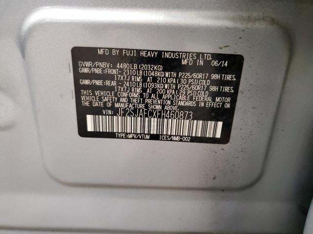 2015 SUBARU FORESTER 2 - JF2SJAFCXFH460873