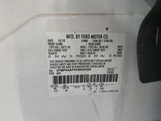 2019 FORD EDGE ST - 2FMPK4AP9KBB24809