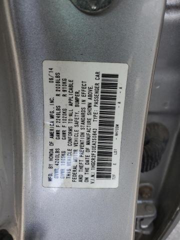 VIN 1HGCR2F30EA250843 2014 Honda Accord, LX no.12