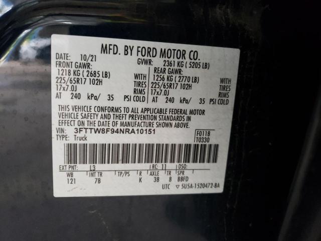 2022 FORD MAVERICK X - 3FTTW8F94NRA10151