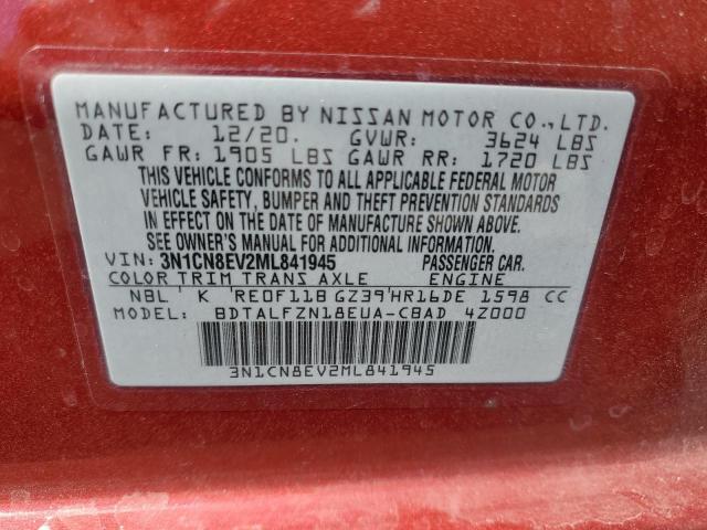 2021 NISSAN VERSA SV 3N1CN8EV2ML841945