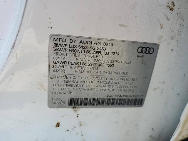 VIN WA1C2AFPXGA062571 2016 Audi Q5, Premium no.13