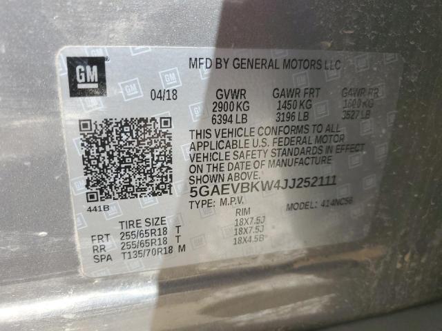 2018 BUICK ENCLAVE PR - 5GAEVBKW4JJ252111