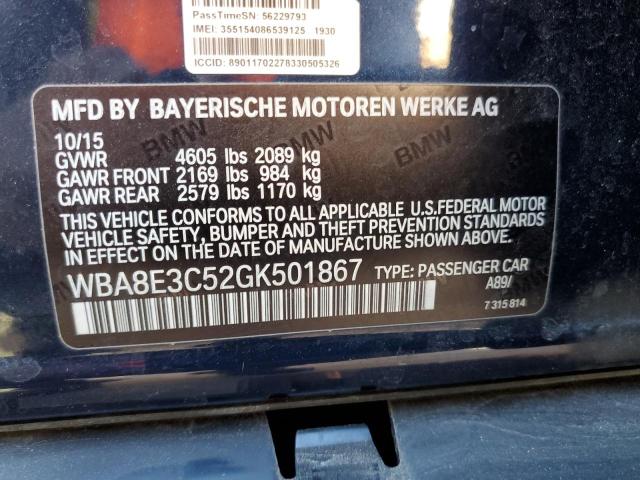 VIN WBA8E3C52GK501867 2016 BMW 3 Series, 328 Xi Sulev no.13