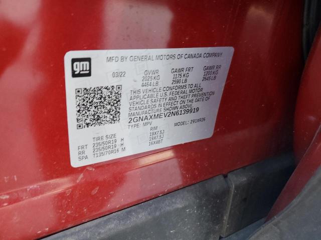 2022 CHEVROLET EQUINOX RS - 2GNAXMEV2N6139919