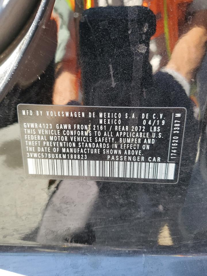 Lot #3310691759 2019 VOLKSWAGEN JETTA S