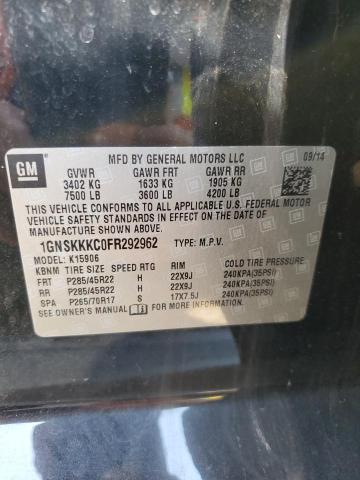 2015 CHEVROLET SUBURBAN 1 1GNSKKKC0FR292962