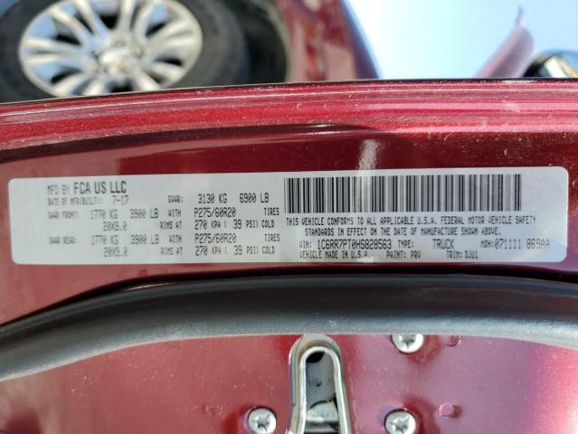 2017 RAM 1500 LONGH - 1C6RR7PT0HS828563