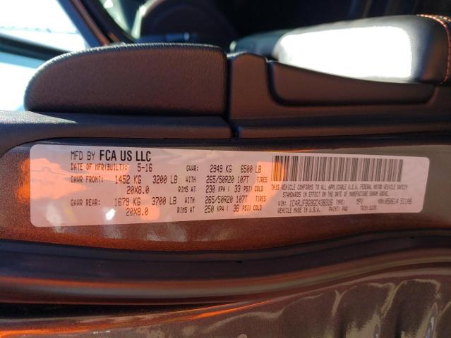 2016 JEEP GRAND CHER - 1C4RJFBG9GC438316