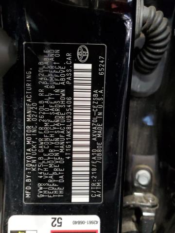 VIN 4T1G11AK8LU935406 2020 Toyota Camry, SE no.12