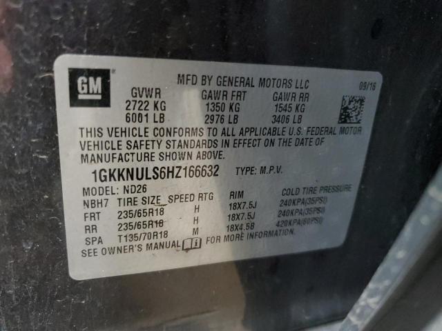 VIN 1GKKNULS6HZ166632 2017 GMC Acadia, Slt-1 no.13