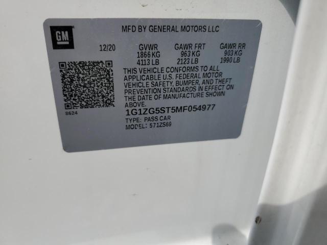 2021 CHEVROLET MALIBU RS - 1G1ZG5ST5MF054977