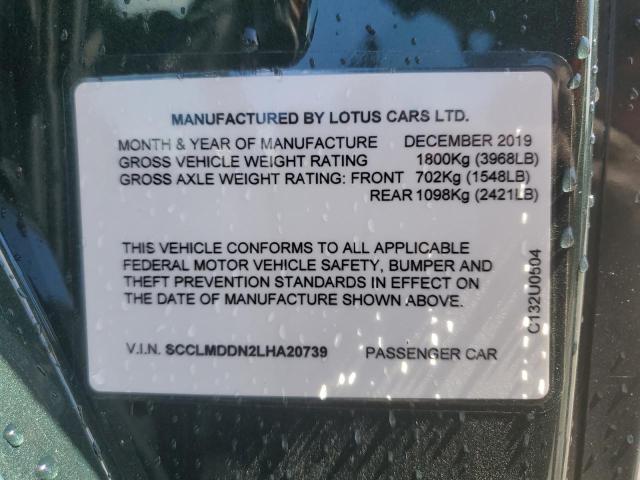 2020 LOTUS EVORA GT SCCLMDDN2LHA20739