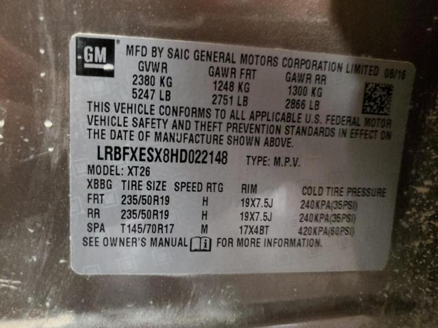 VIN LRBFXESX8HD022148 2017 Buick Envision, Premium no.14