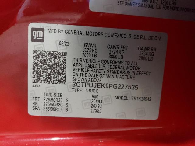 2023 GMC SIERRA K15 - 3GTPUJEK9PG227535