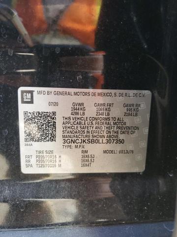 VIN 3GNCJKSB0LL307350 2020 Chevrolet Trax, LS no.14