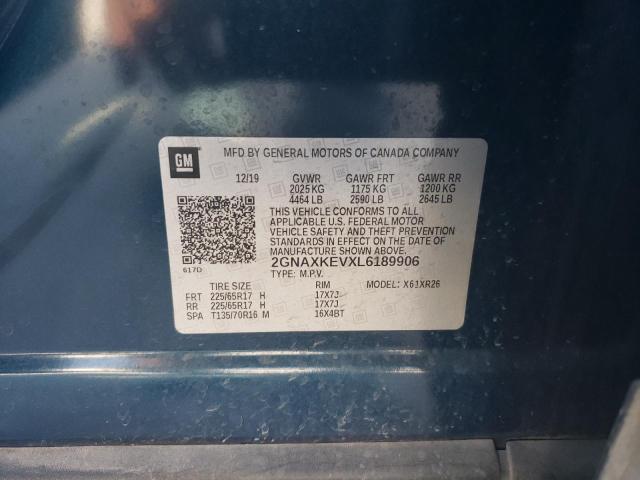 2020 CHEVROLET EQUINOX LT - 2GNAXKEVXL6189906