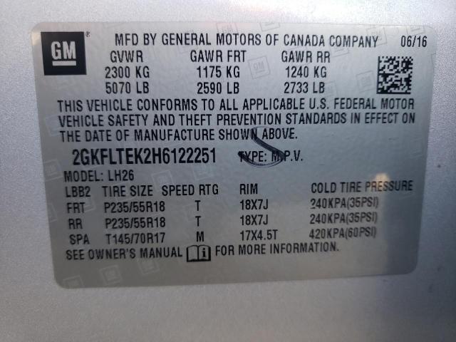 2017 GMC TERRAIN SL - 2GKFLTEK2H6122251