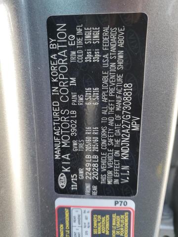 2016 KIA SOUL - KNDJN2A27G7308818