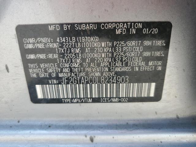 2020 SUBARU CROSSTREK - JF2GTAPC0L8234903