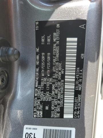 2017 TOYOTA SIENNA SE 5TDXZ3DC1HS802818