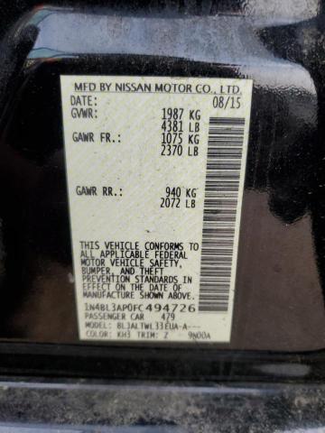 VIN 1N4BL3AP0FC494726 2015 Nissan Altima, 3.5S no.13