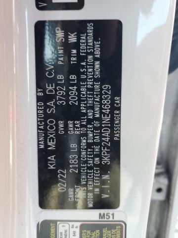 2022 KIA FORTE FE - 3KPF24AD1NE468329