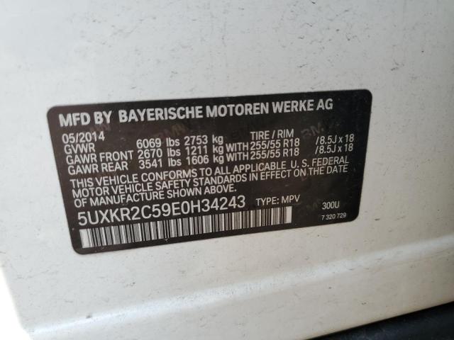 VIN 5UXKR2C59E0H34243 2014 BMW X5, Sdrive35I no.13