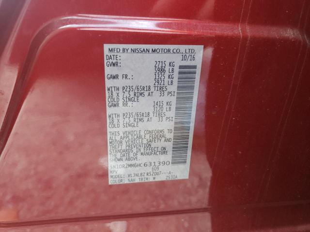 2017 NISSAN PATHFINDER - 5N1DR2MM6HC631390