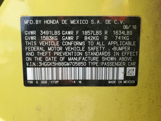 2016 HONDA FIT EX 3HGGK5H88GM705850