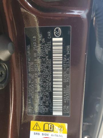 2016 LEXUS ES 350 - 58ABK1GG2GU009060